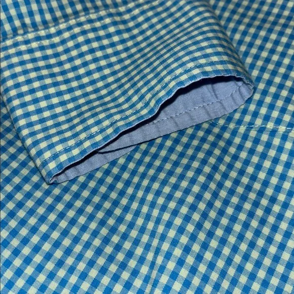 Izod Mens Performance Stretch Non-Iron Plaid Button-Front Shirt Top Medium - Picture 6 of 6